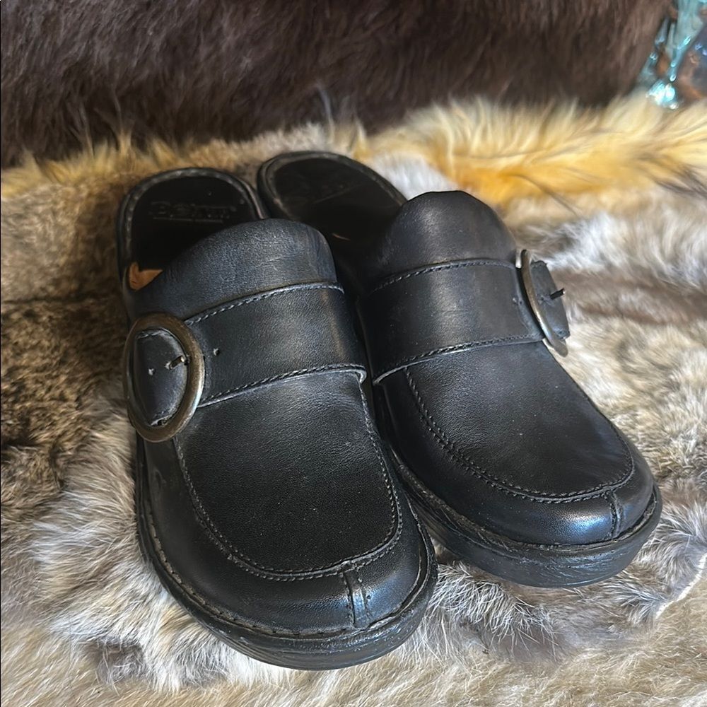 Born Black Leather Shoes 9 (3700)